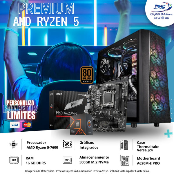 CPU DS Computers Procesador AMD Ryzen 5 7600 3.8Ghz AM5