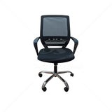 Silla Semi Ejecutiva M3173 Bk B/Cromada C/B